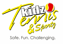 Kidz Tennis & Sportz logo for after school programs, camps & parties. Also a low-cost Nationwide business opportunity for people seeking a proven business model.