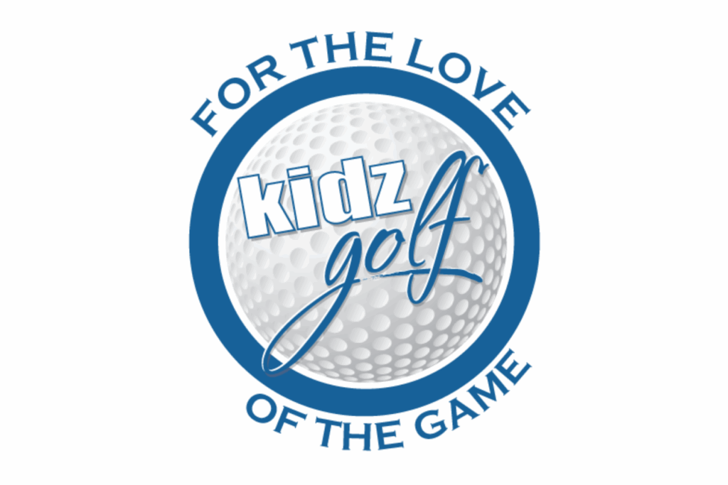 The Kidz Golf logo for after school enrichment programs, camps and parties.